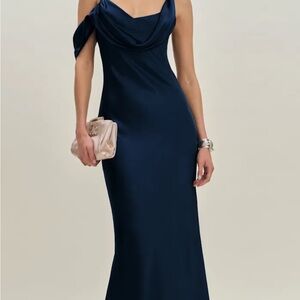 Navy Blue Evening Gown